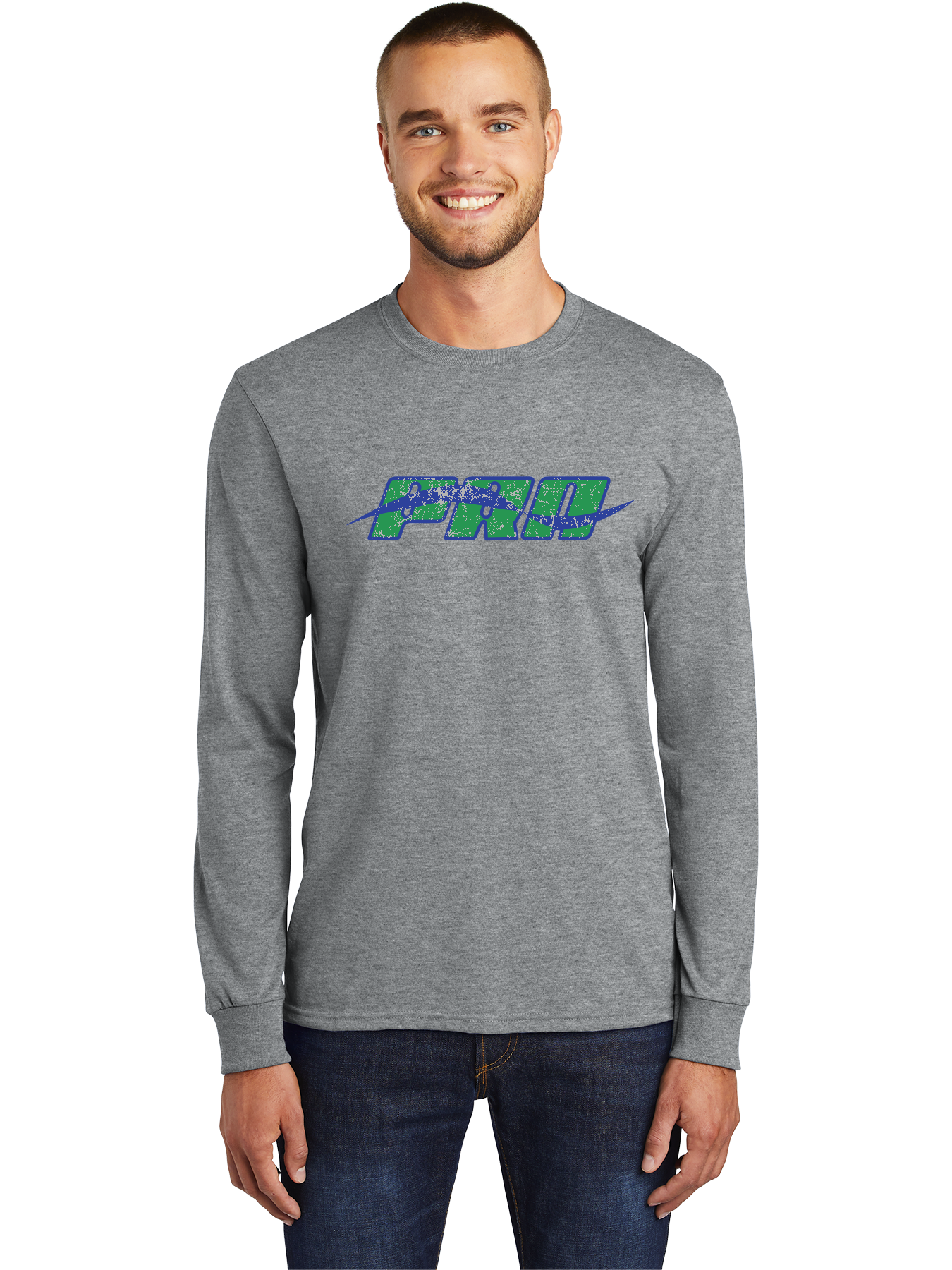 Distressed Logo LS T-Shirt - PRA