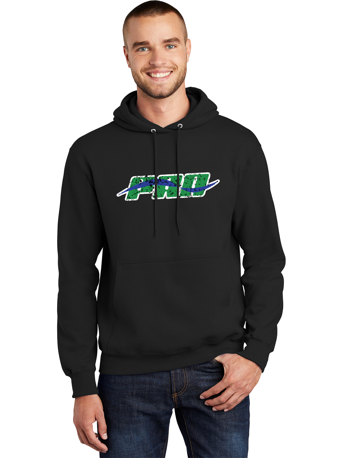 Distressed Logo Hoodie - PRA