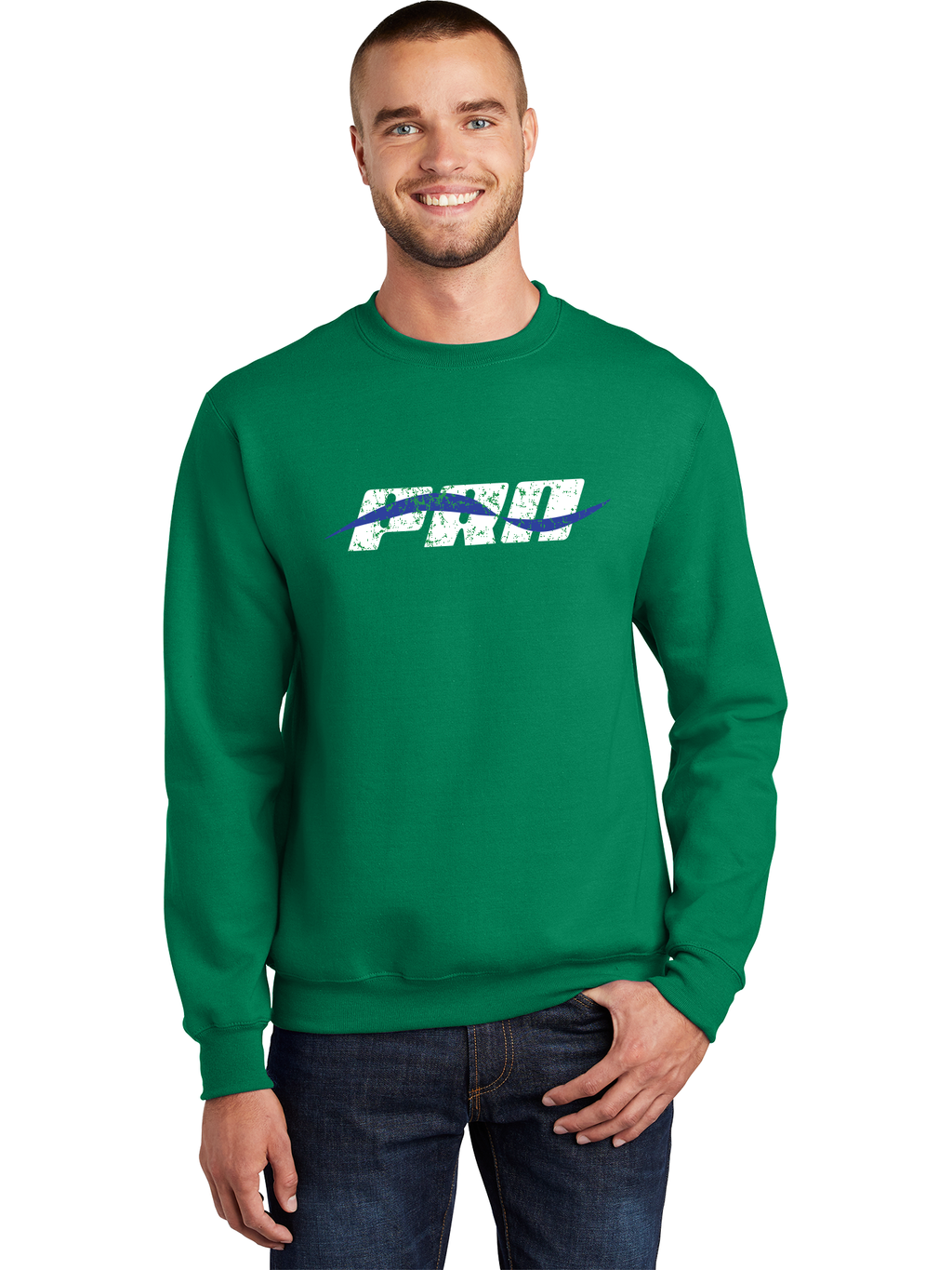 Distressed Logo Crew Neck - PRA