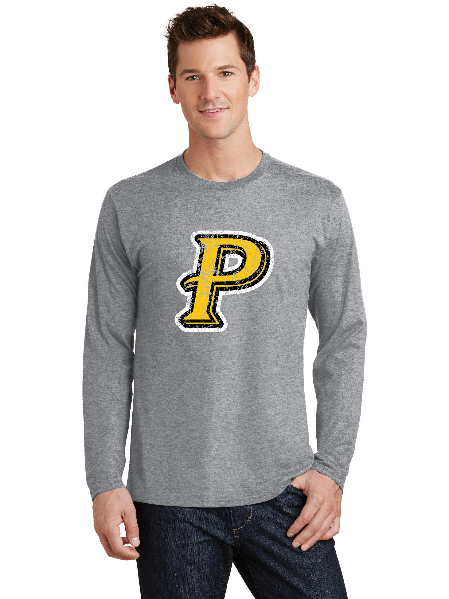 Distressed Logo LS T-Shirt - PSCS