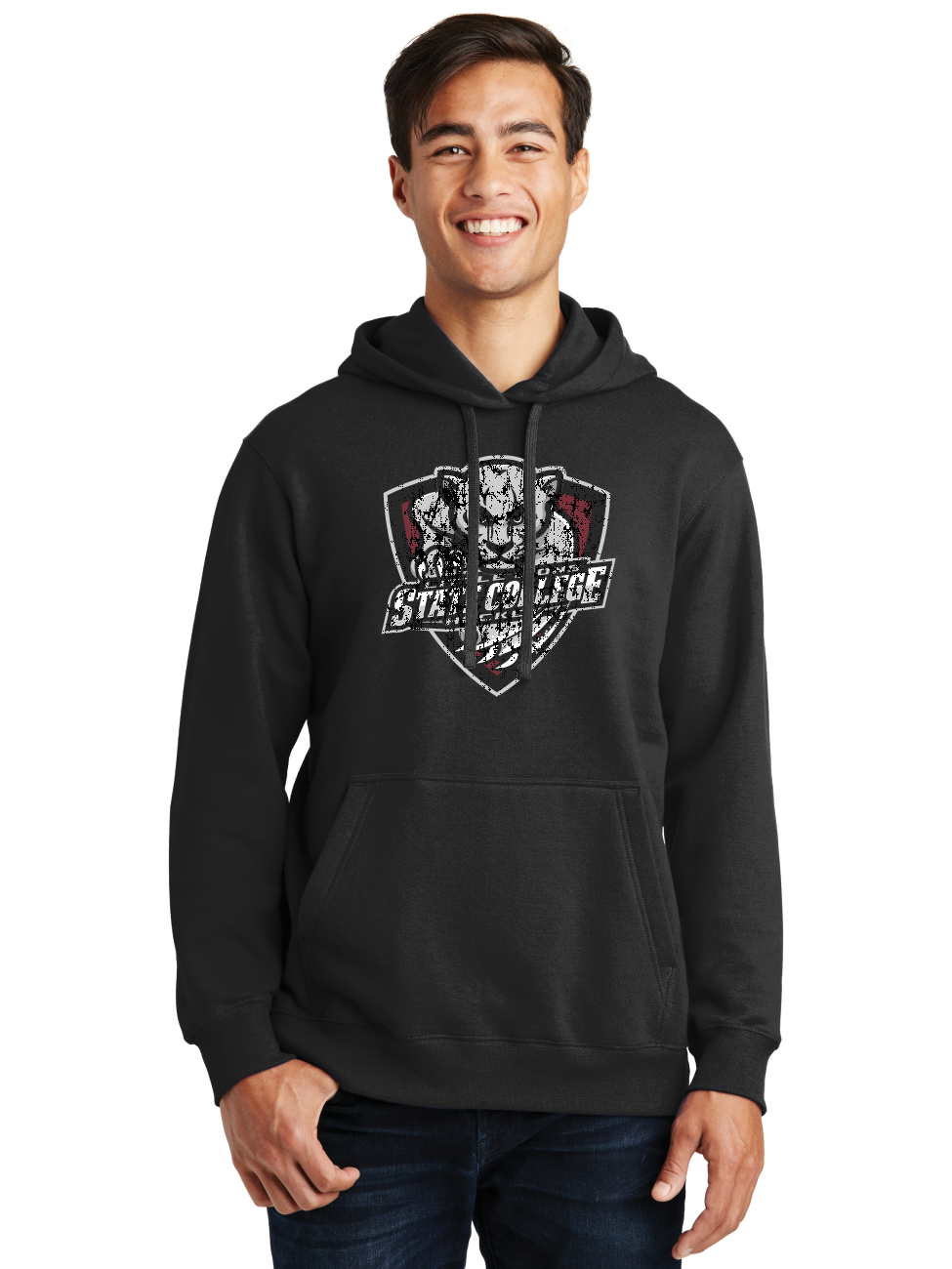 Distressed Logo Hoodie - State College HS
