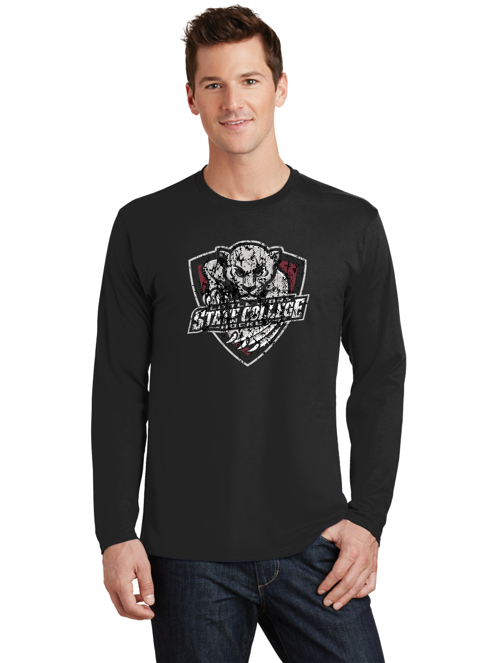 Distressed Logo LS T-Shirt - State College HS