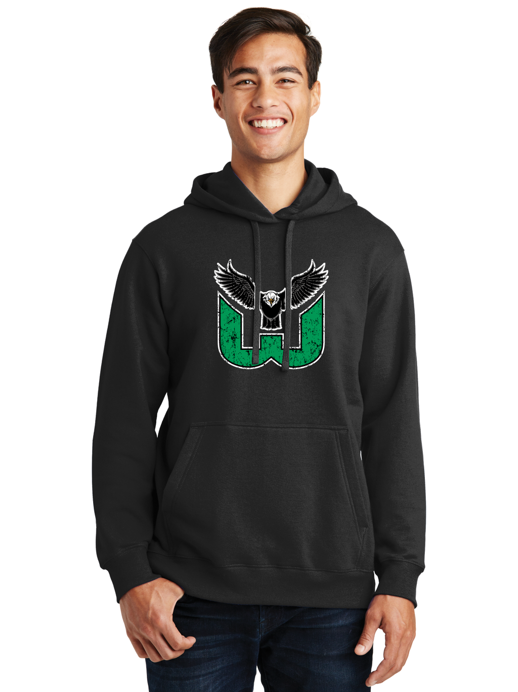 Distressed Logo Hoodie - Westmoreland