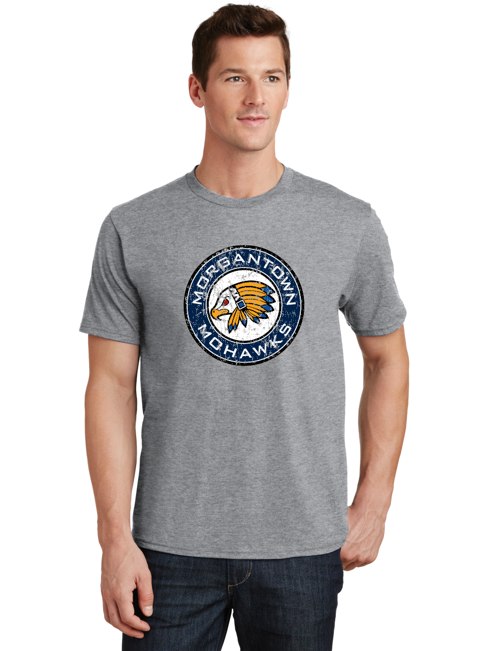 Distressed Logo T-Shirt - Morgantown Mohawks - Multiple Colors Available