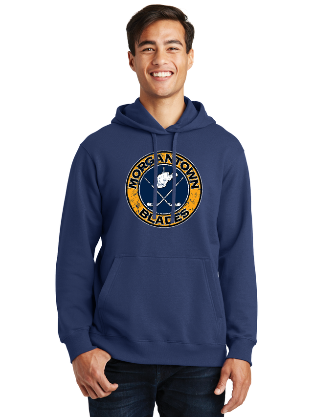Distressed Logo Hoodie - Morgantown Blades - Multiple Colors Available